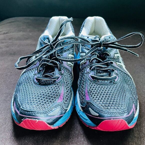 Excellent ASICS GT 2000 Black Blue Ruby Red sz 7 38 EUR - Picture 2 of 14